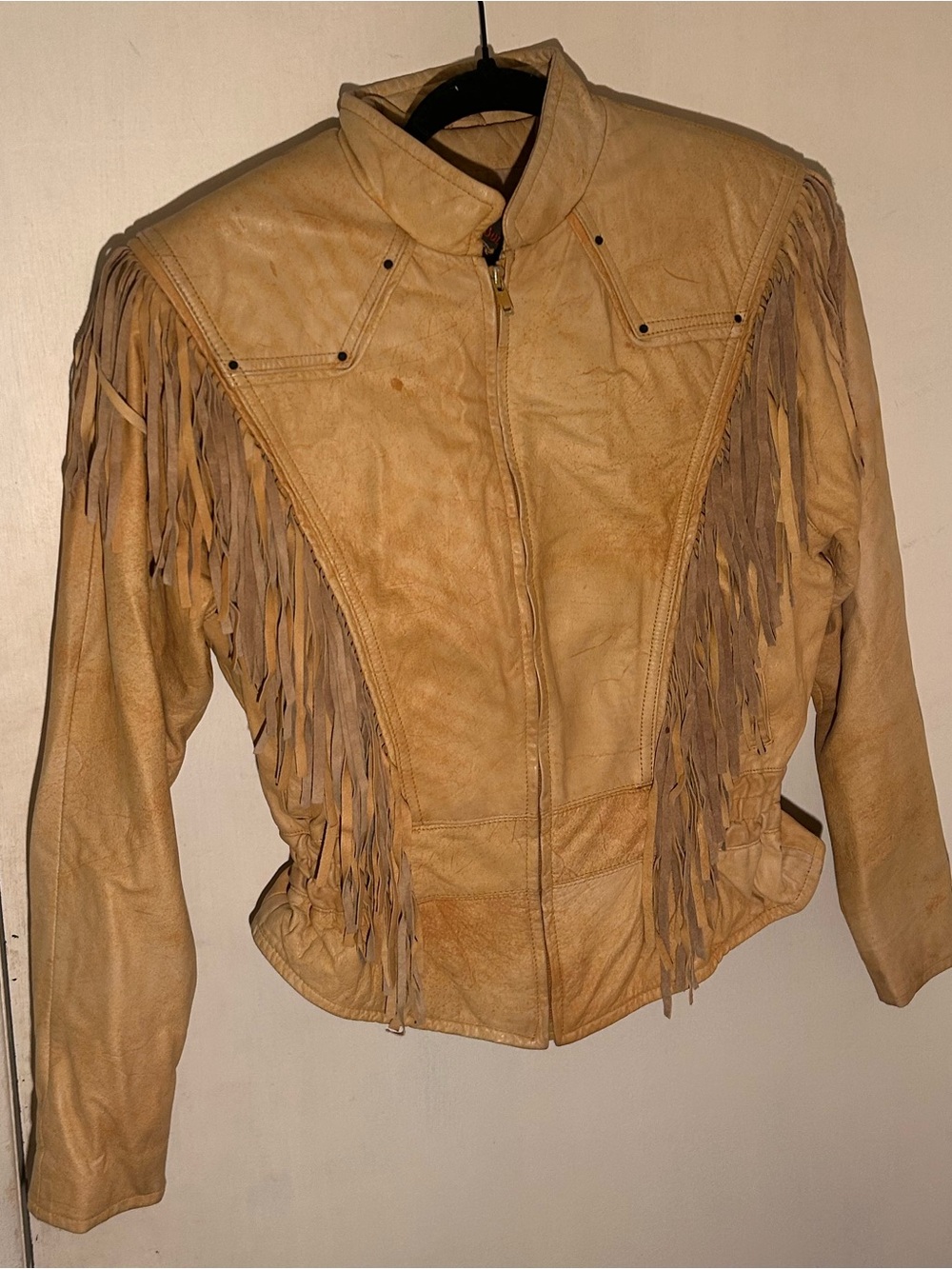 Wilson Tan Fringe Leather Jacket